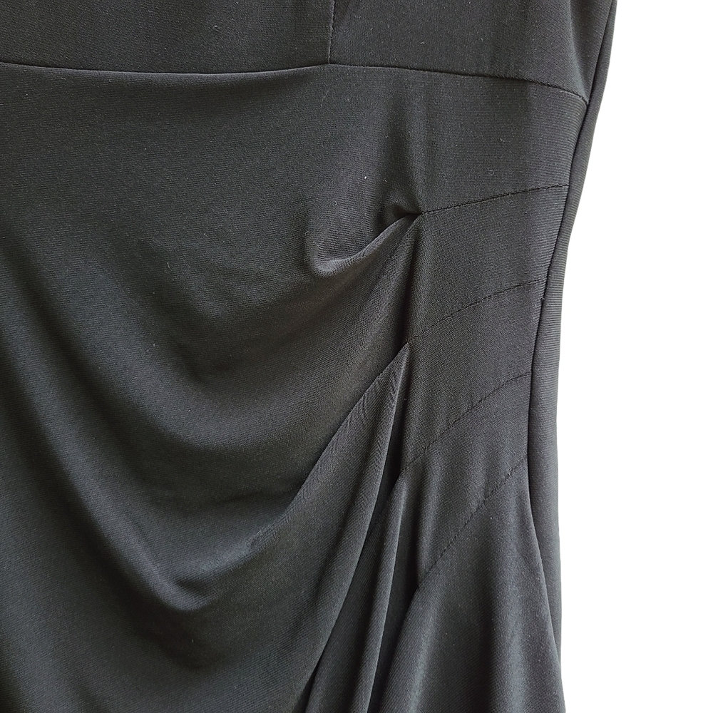 Black Label by Evan-Picone Long Black Dress, Size Small - Picture 5 of 8